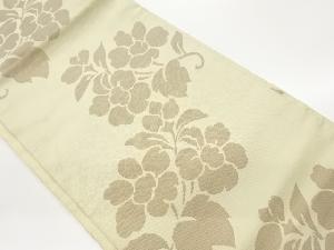 川島織物製　花々模様織出し名古屋帯